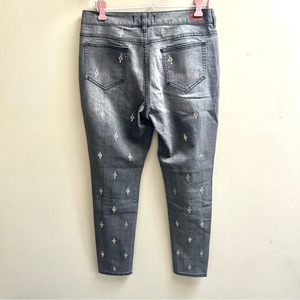 Sundance Gray Skinny Jeans with Embellishments - Picture 5 of 9